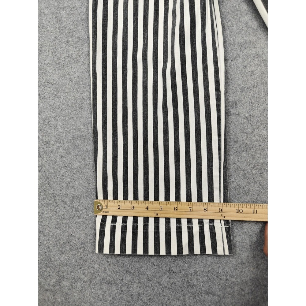 Rachel Rachel Roy Jumpsuit Womens 2 Black Striped Tie Waist Square Neck Wide Leg - Picture 12 of 13